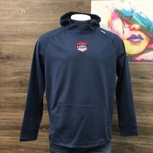 UNRL Team Performance Hoodie Navy Blue Mens XL Athletic Pullover